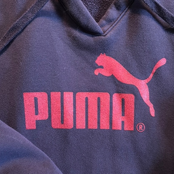 Puma Women's Purple Hoodie with Pink Accents - Picture 2 of 3